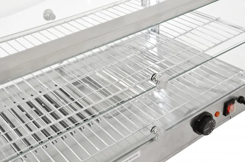 28" Countertop Display Warmer, 2 Shelves, Square Glass Front, Self/Full-Service, 2.82 cu.ft. (80 L) Capacity