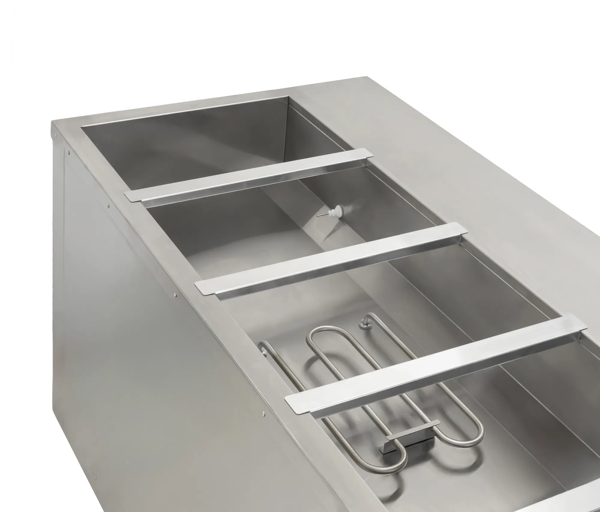 72 " 5 Pan Open Well Electric Steam Table with Cutting Board and Undershelf, 4 kW 1ph, 240V