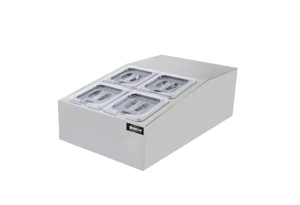 15″ Countertop Refrigerated Prep Rail with 4 x GN 1/6 Pans Capacity