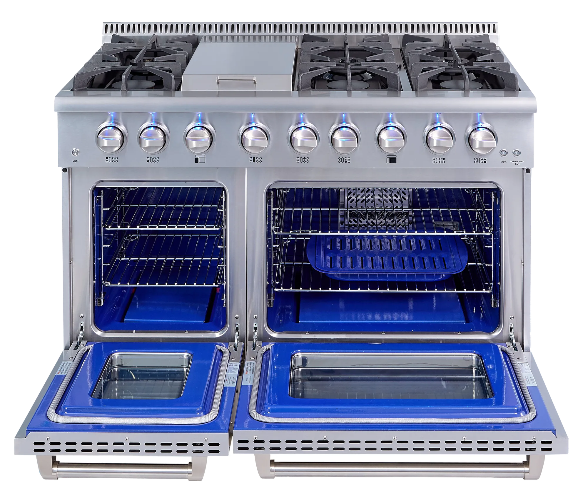 48″ 6-Burner Residential Gas Range with 30″ & 18″ Ovens with Infrared Broil Burner– 135,000 BTU/hr – Natural Gas