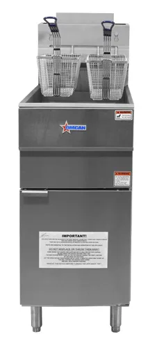 35-40 lb. Propane Gas Floor Fryer – 90,000 BTU