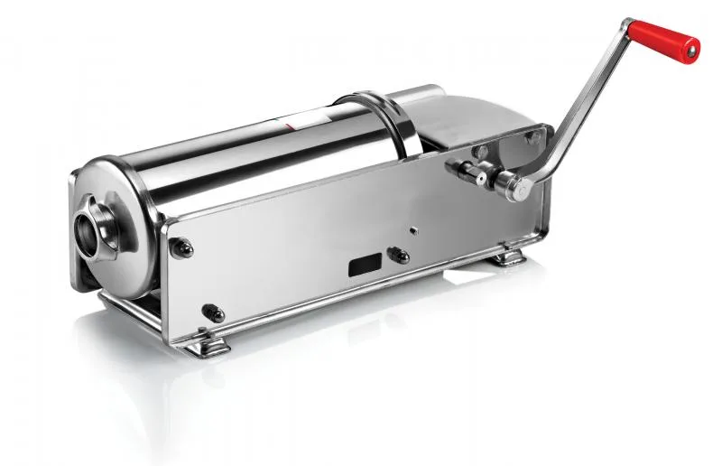 Trento Tre-Spade All Stainless Steel Horizontal Two-Speed Gear-Driven Sausage Stuffer with 15 lb. capacity