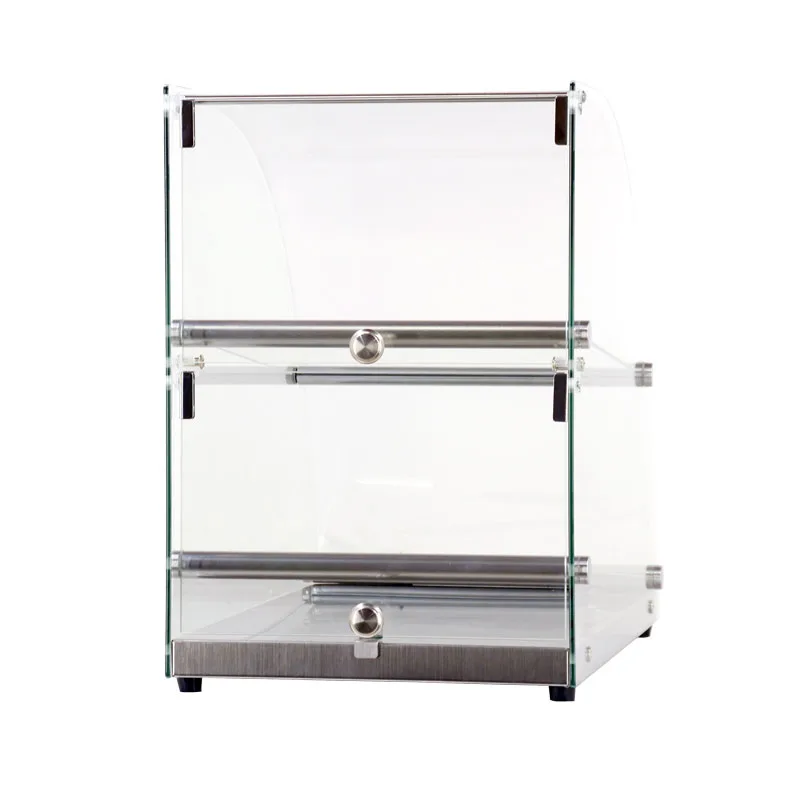 14" Countertop Food Display Case with Curve Front Glass and 70 L capacity