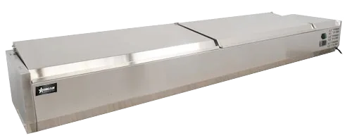 79" Refrigerated Topping Rail with Stainless Steel Cover