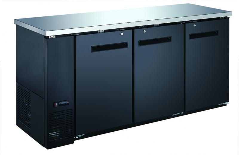 73" Solid 3-Door Bottle Cooler with 19.6 cu. ft. capacity