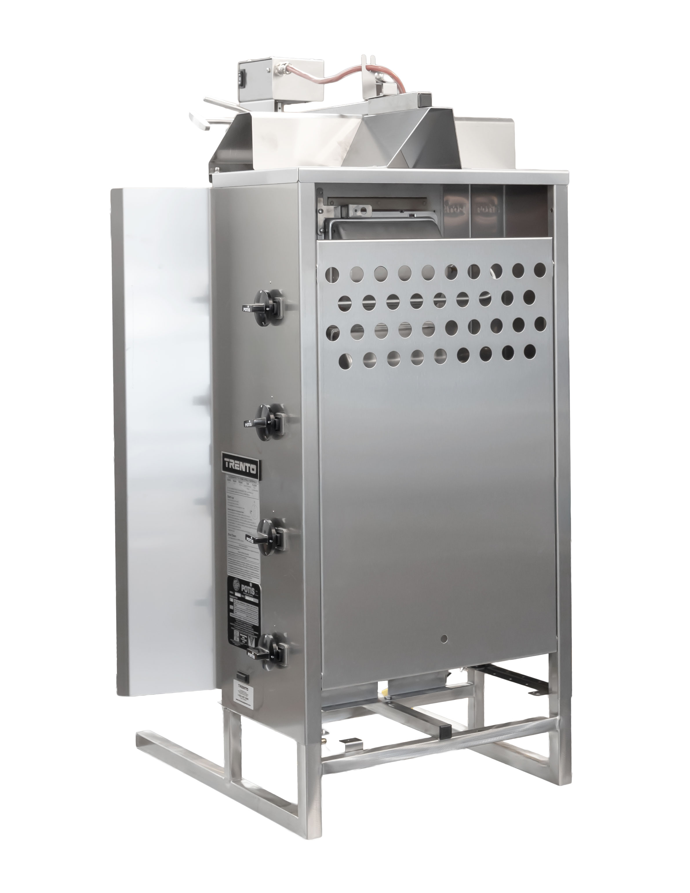 Potis MU GD4 70 kg Natural Gas Doner Kebab Machine / Vertical Broiler with 4 Burners | Trento – 38,000 BTU