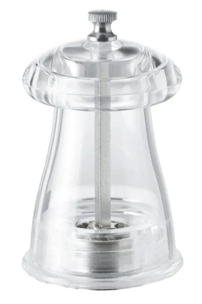 4" Crystal-shaped Pepper Mill Acrylic Resin