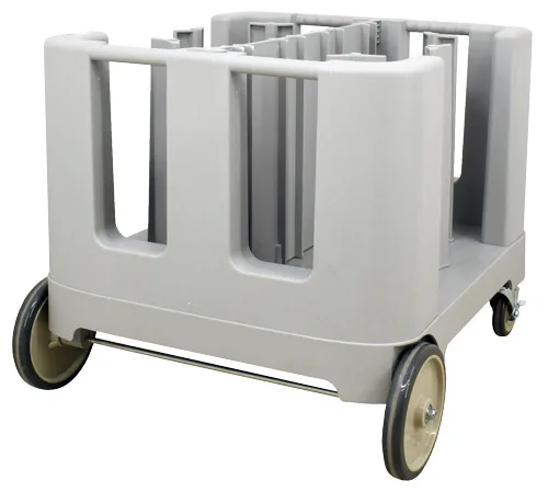 Polypropylene Poker Chip Dish Cart / Caddy with Adjustable Dividers and Vinyl Cover – Gray