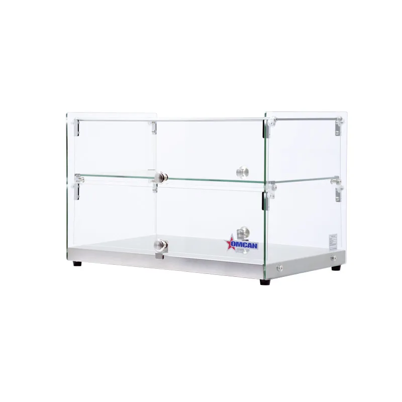 22" Countertop Food Display Case with Square Front Glass and 50 L capacity