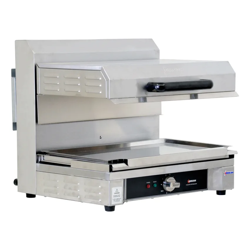 Stainless Steel Quartz Adjustable Salamander with 14″ x 21″ Warming Base