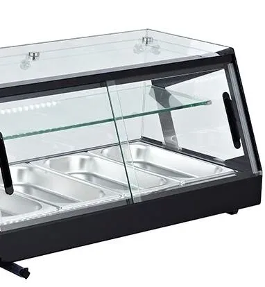 58″ Refrigerated Sushi Showcase with Flat Glass, 3 cu.ft. (84 L), Black