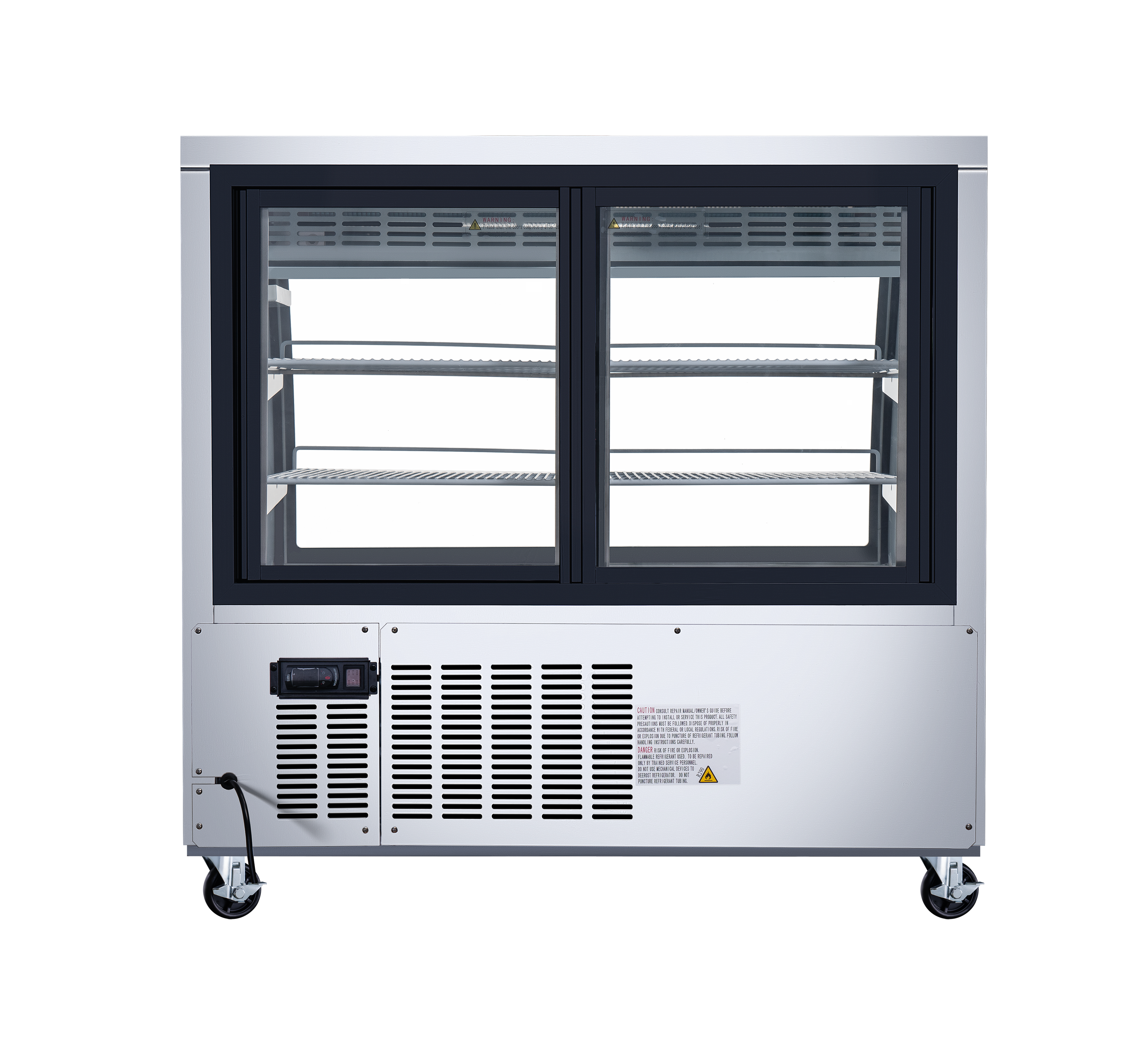 47″ Two (2) Shelf Floor Refrigerated Display Case, 18 cu.ft. (508 L), Stainless Steel