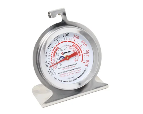 Oven Thermometer with Built-in Hanging Hook and Standing Panel