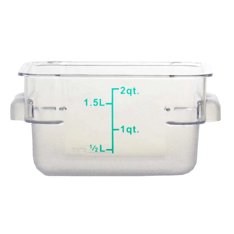 2 qt Polycarbonate Clear Square Food Storage Container