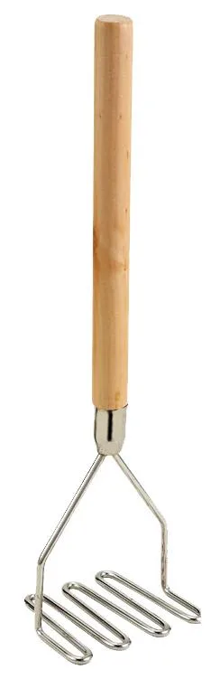5 1/4″ Square Potato Masher with 24″ Wooden Handle