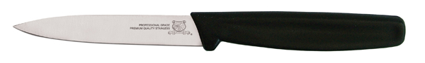 3 1/4" Paring Knife with Black Polypropylene Handle