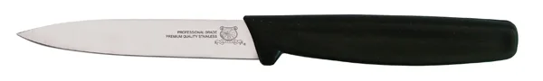 3 1/4" Paring Knife with Black Polypropylene Handle