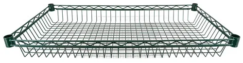 18″ x 36″ Dark Green Epoxy Wire Basket