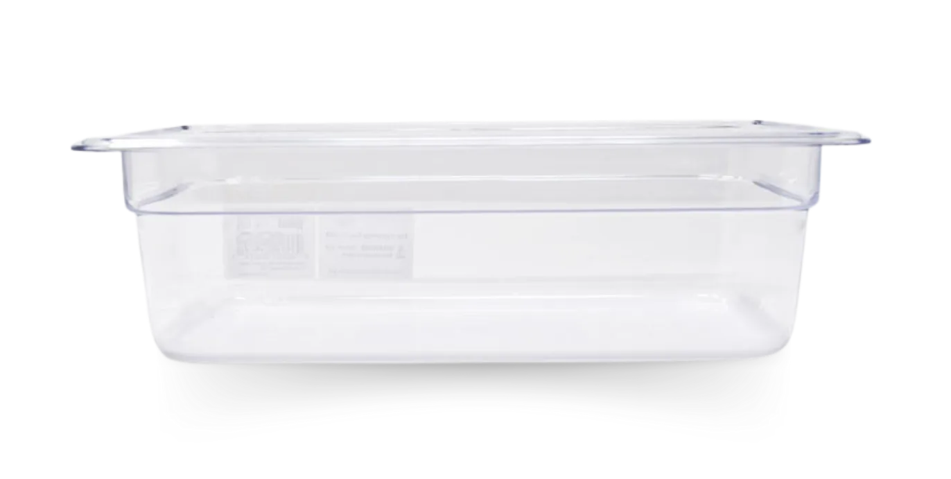 GN 1/3 Third-size Polycarbonate Clear Food Pan, 4″ Deep