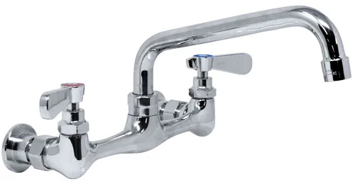 Splash Mounted 10" Spout Faucet for 18″ x 18″ / 18″ x 21″ – One and Two Tub Sinks and Three Tub Space Saver Sinks