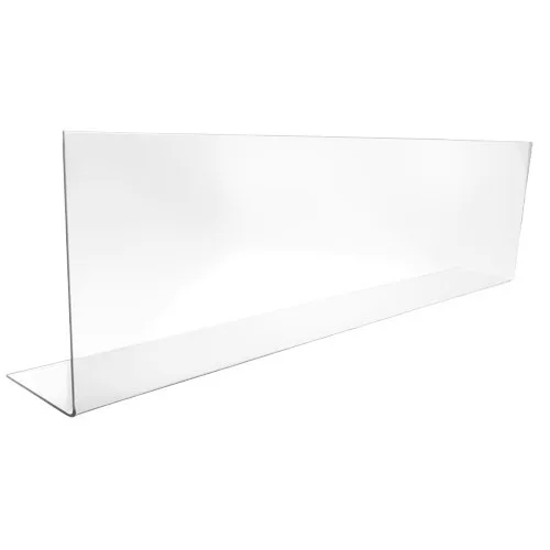 29″ L-Shaped Clear Divider with 4″ base x 8″ height