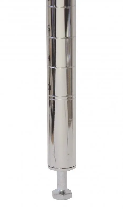 84" Chrome Post with Leveler