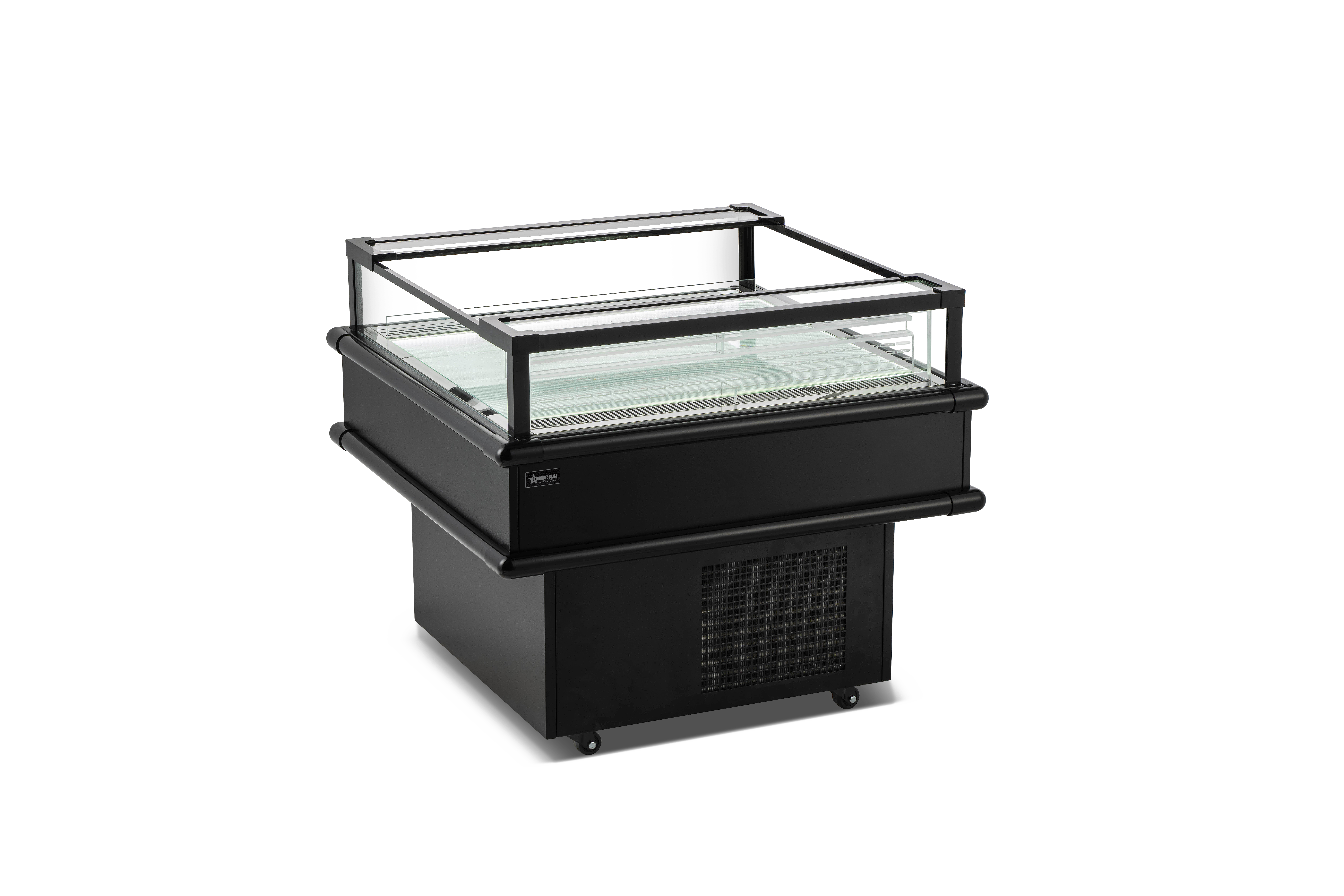 37.5” x 37.5” Refrigerated Island Top-Open Showcase, 4.2 cu.ft. (120 L), Black