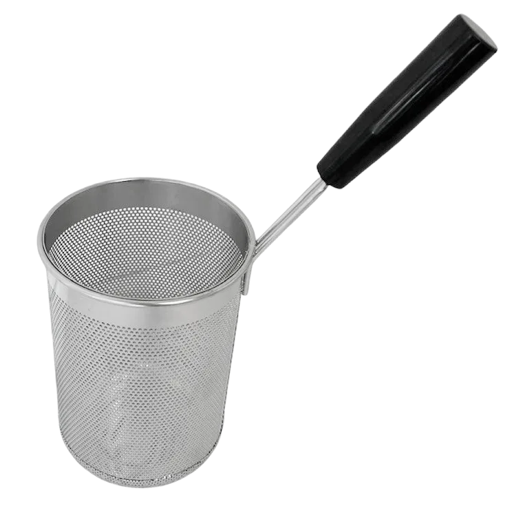Pasta Cooker Round Basket with Handle, Sixth Size 1/6