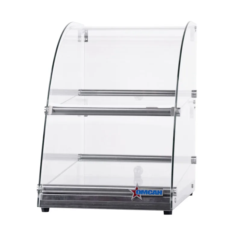 14" Countertop Food Display Case with Curve Front Glass and 70 L capacity