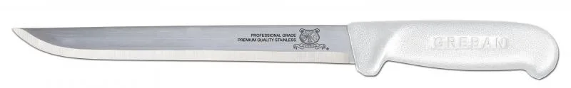 8" Straight Blade Fillet Knife with White Handle