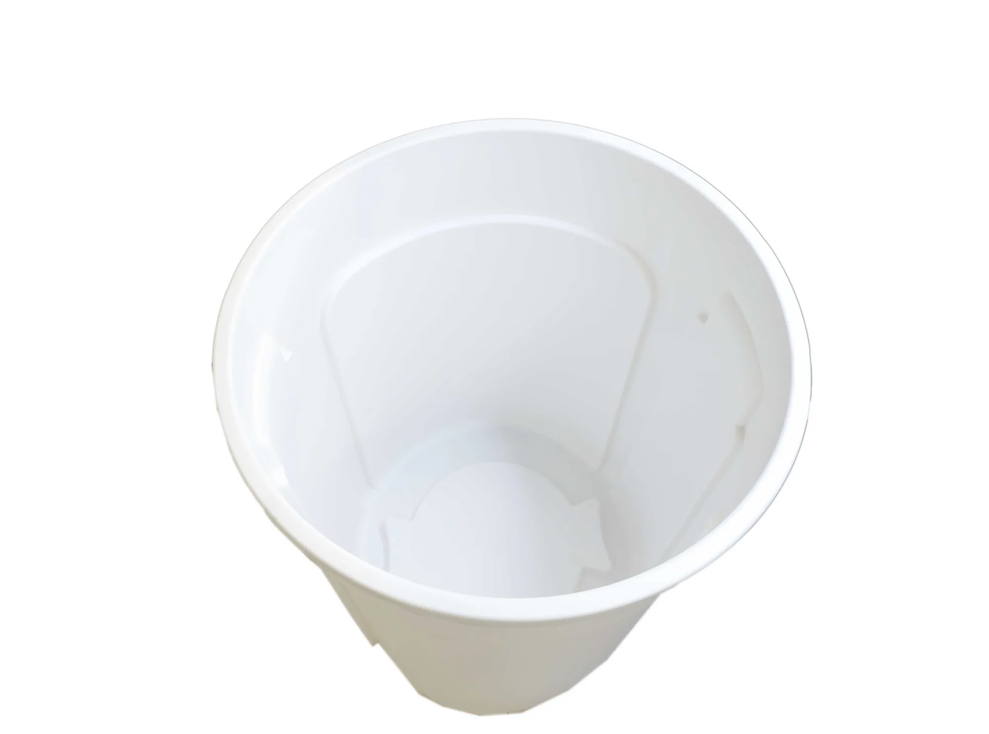 32-Gallon Polyethylene White Round Ingredient Bin