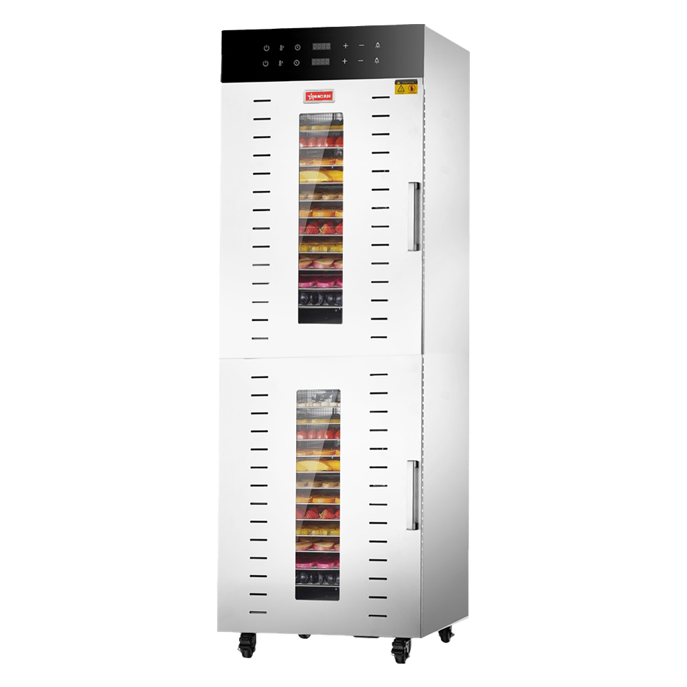 32-Tray 2-Door Stainless Steel Food Dehydrator with Digital Control and LED Light – 220V, 3000W