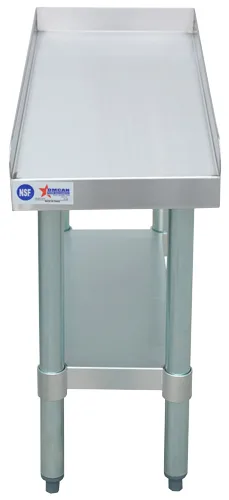 30″ x 12″ Stainless Steel Equipment Stand with Galvanized Undershelf and Legs