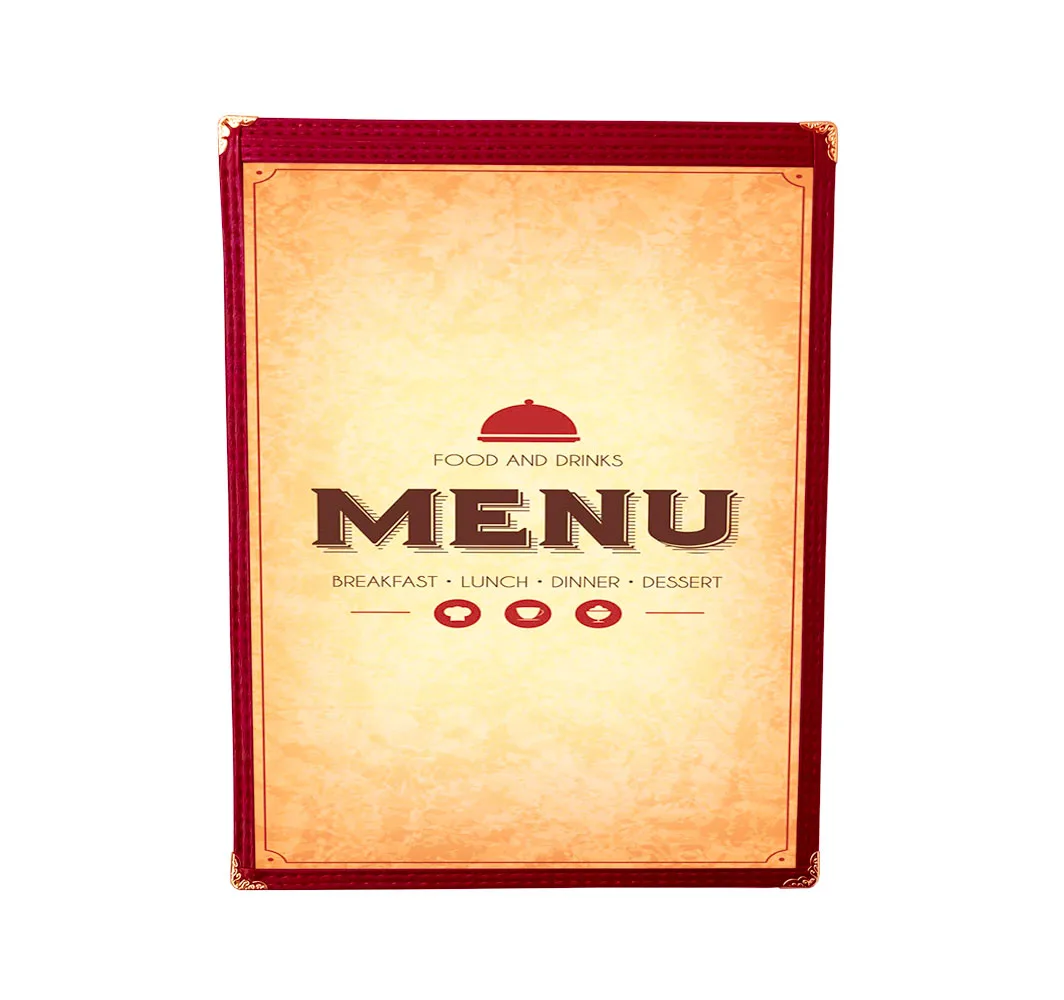 9 1/2″ x 11 3/4″ Red Single Menu Holder