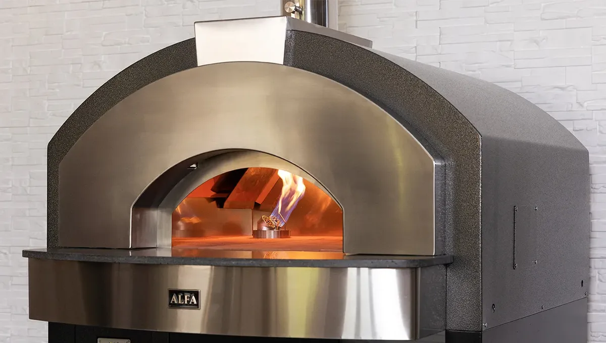 Alfa Quick Series Natural Gas Pizza Oven with Stand – 6 Pizza, 116,000 BTU