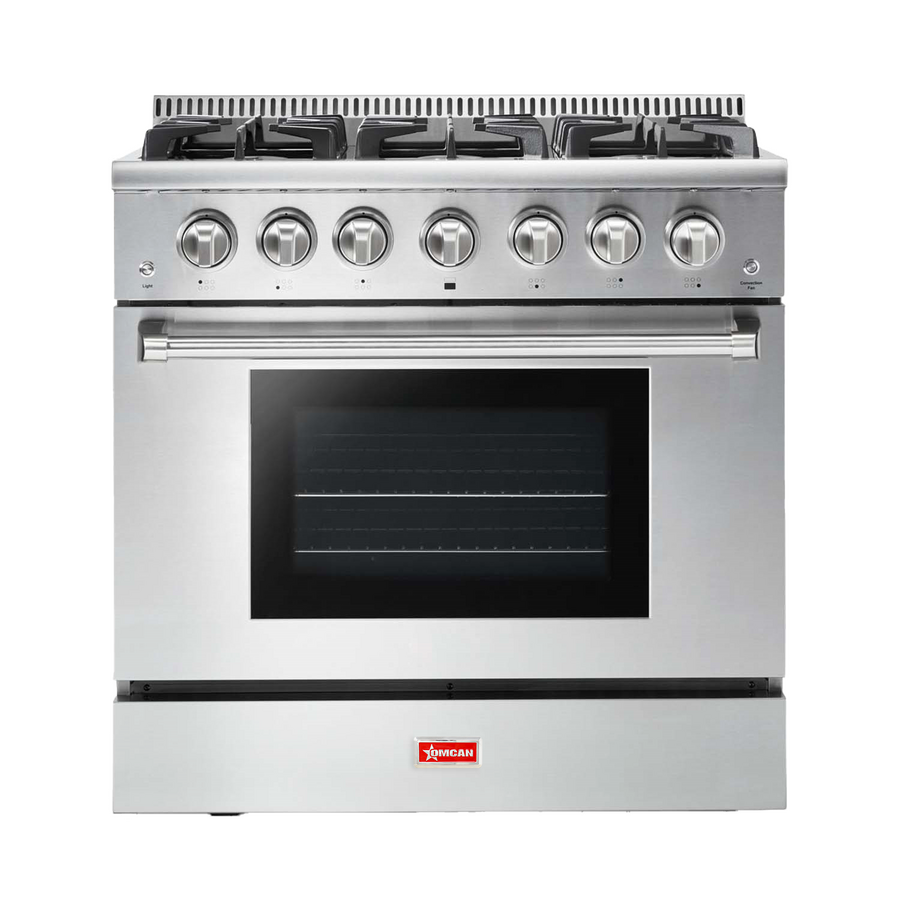 36″ 6-Burner Residential Gas Range - 106,000 BTU/hr – Natural Gas