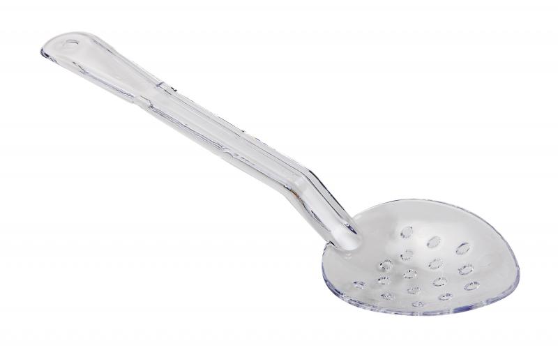 11" Clear Polycarbonate Perforated Serving Spoon