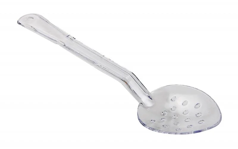 11" Clear Polycarbonate Perforated Serving Spoon
