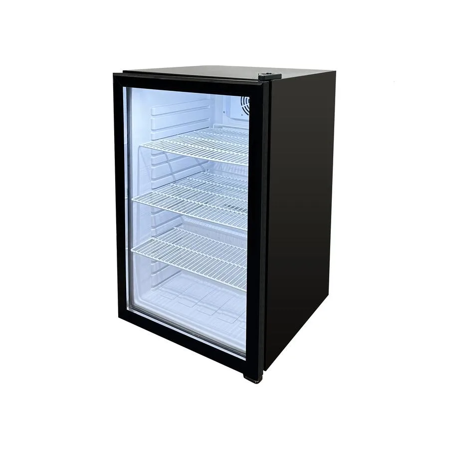 22″ One (1) Glass Door Countertop Display Refrigerator, 4.5 cu.ft. (130 L), Black