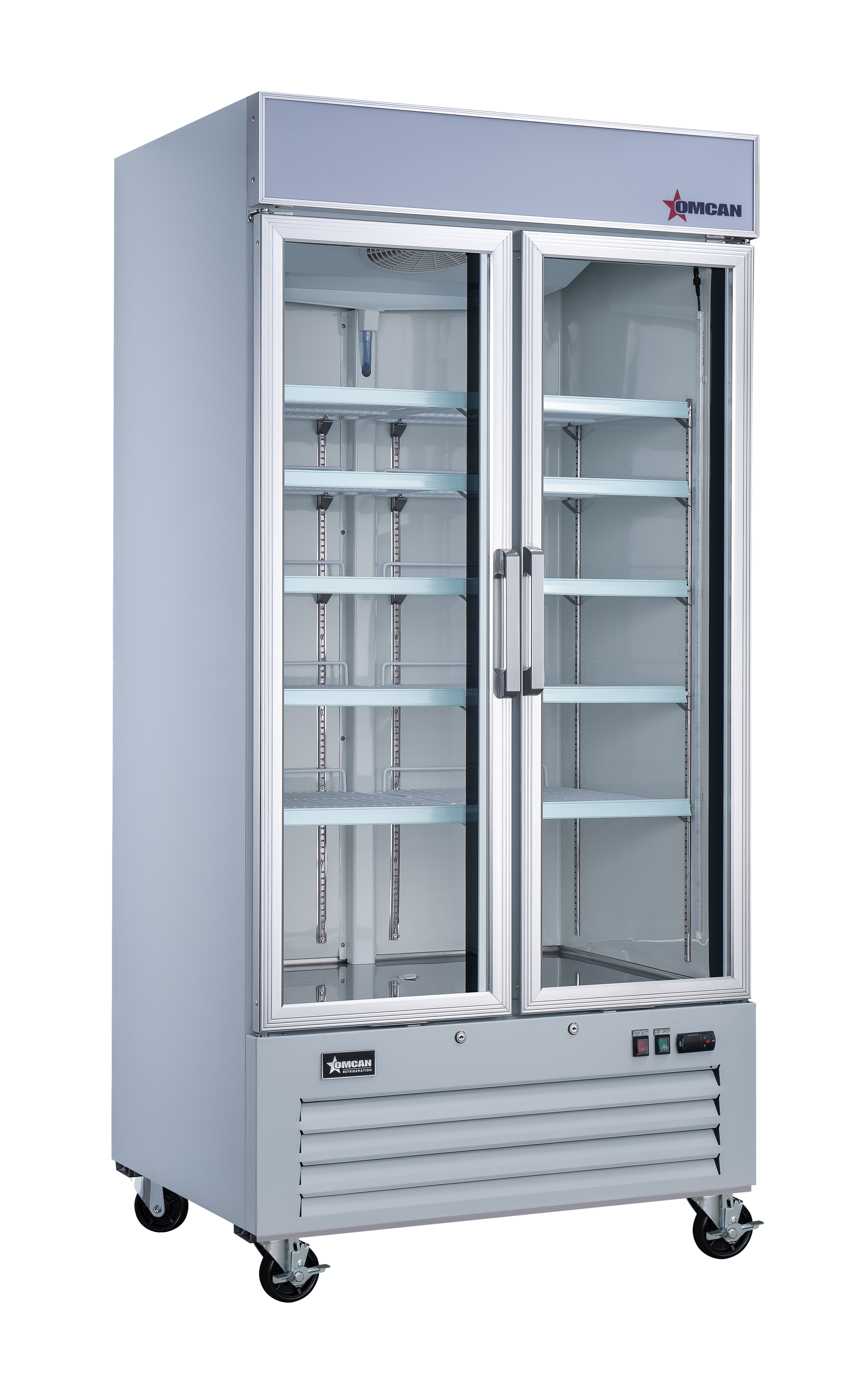 40" Two (2) Glass Door Display Refrigerator, 31.5 cu.ft. (892 L), White