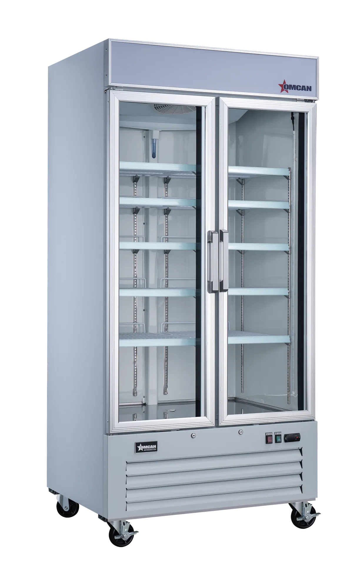 40" Two (2) Glass Door Display Refrigerator, 31.5 cu.ft. (892 L), White
