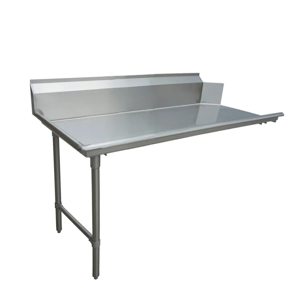48" Stainless Steel Clean Dish Table – Left Side