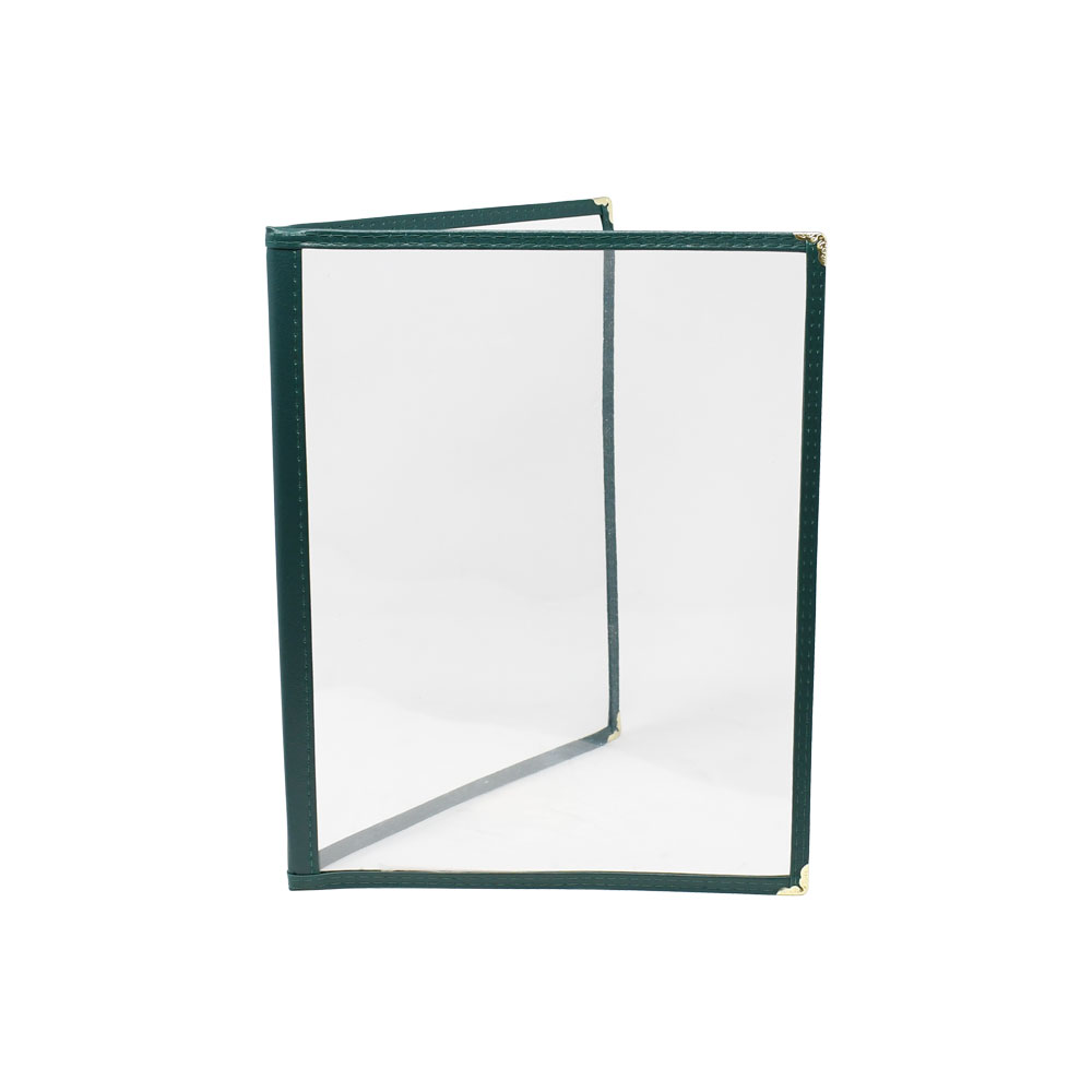 9 1/2″ x 11 3/4″ Green Double-Fold Menu Holder