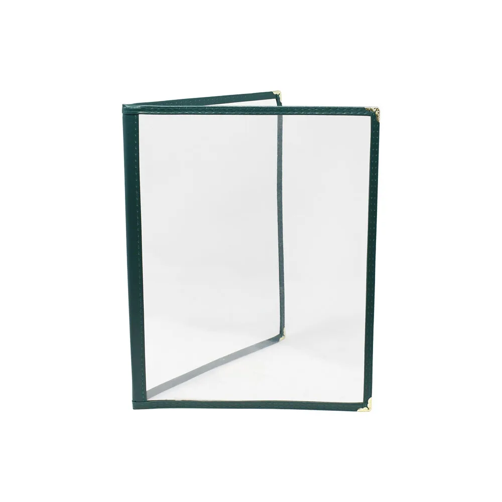 9 1/2″ x 11 3/4″ Green Double-Fold Menu Holder