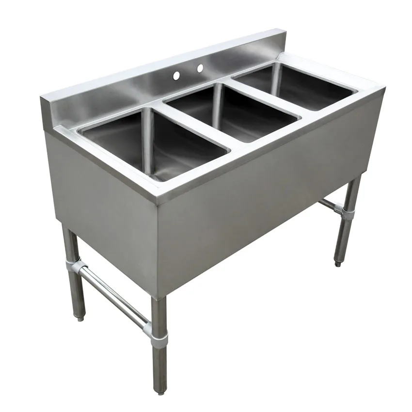 3 Compartment Underbar Sink, No Drainboard