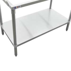 Undershelves for Poly-Top Tables
