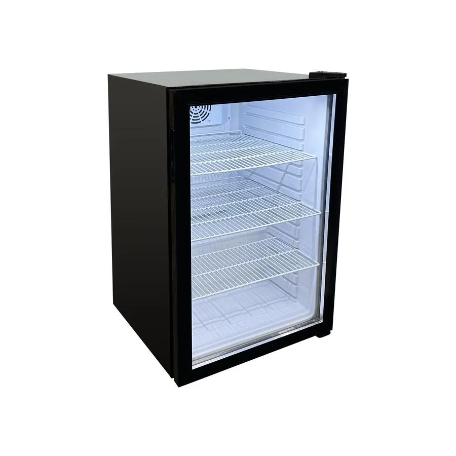 19″ One (1) Glass Door Countertop Display Refrigerator, 3.5 cu.ft. (98 L), Black