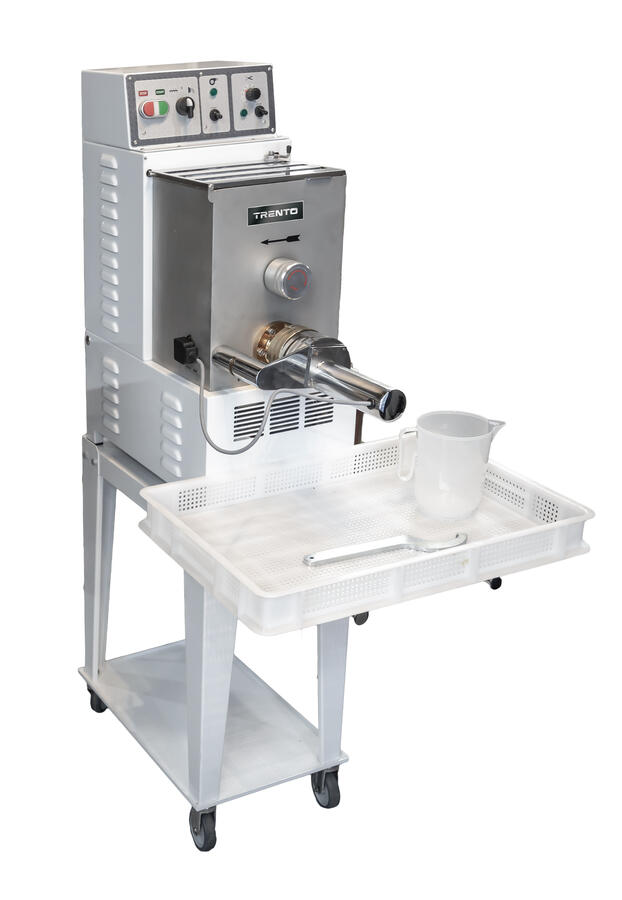 Trento TR75 26.5 lb/hr (12 kg/hr) Pasta Machine with Cooling System, Trolley and Cutting Assembly - 1 HP, 110 V