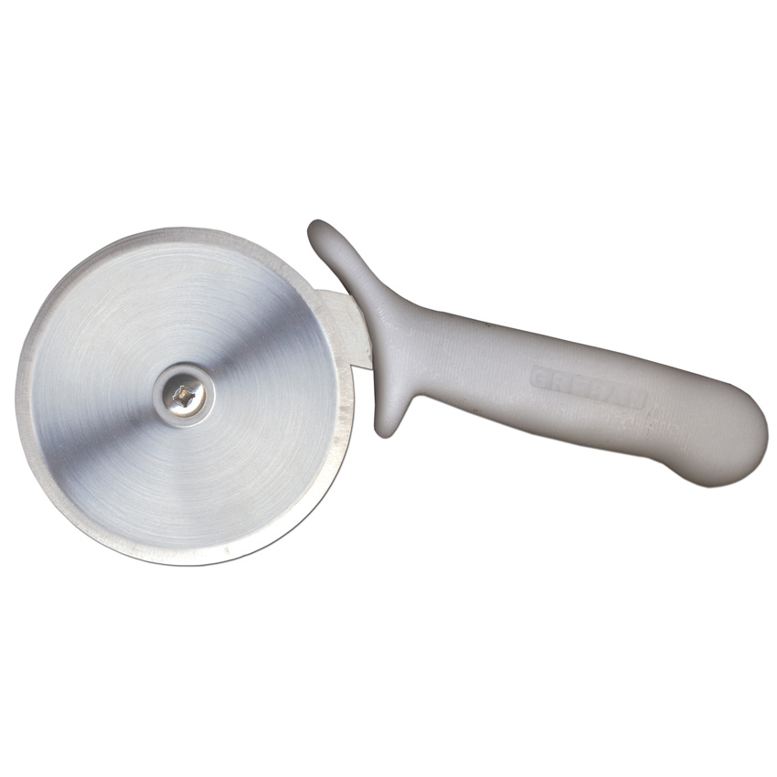 4" R-Style Pizza Cutter with White Handle