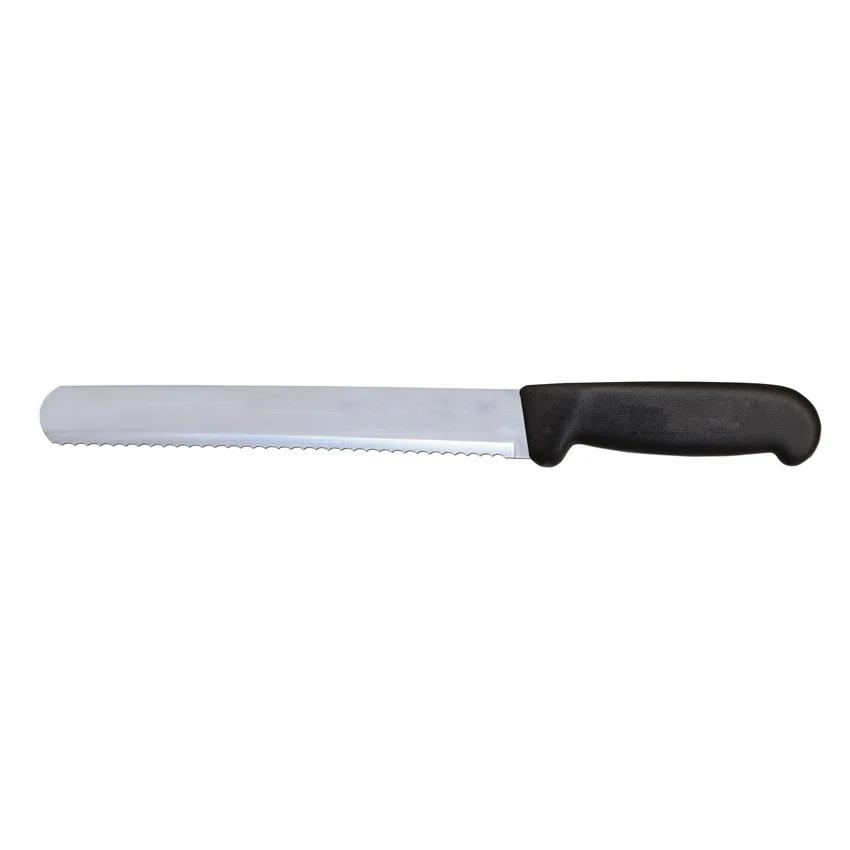10" Slicer Straight Serrated Knife with Black Polypropylene Handle